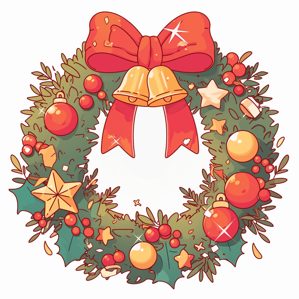 Christmas Wreath 222 original repeating artwork
