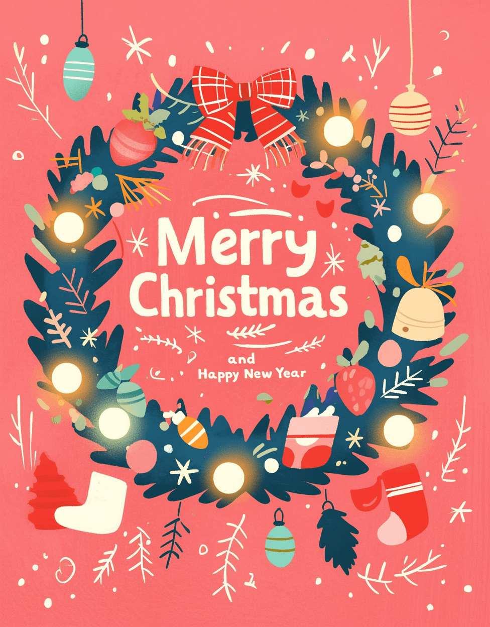 Christmas Wreath 121 original repeating artwork