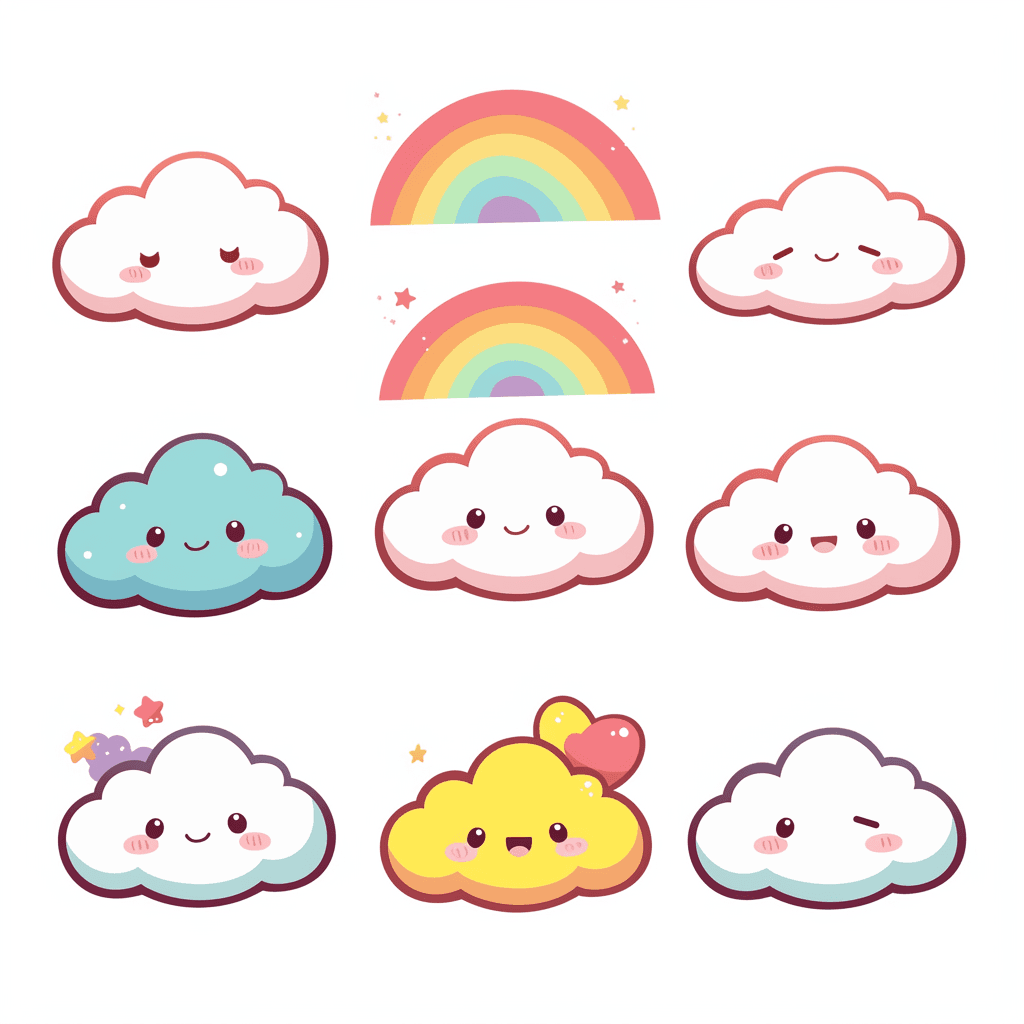Rainbow Twilight original repeating artwork