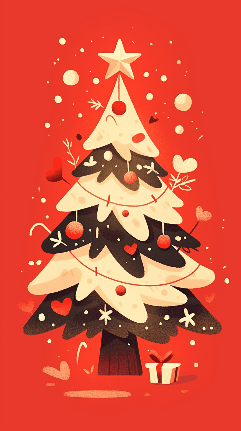 Christmas Tree Mark original repeating artwork