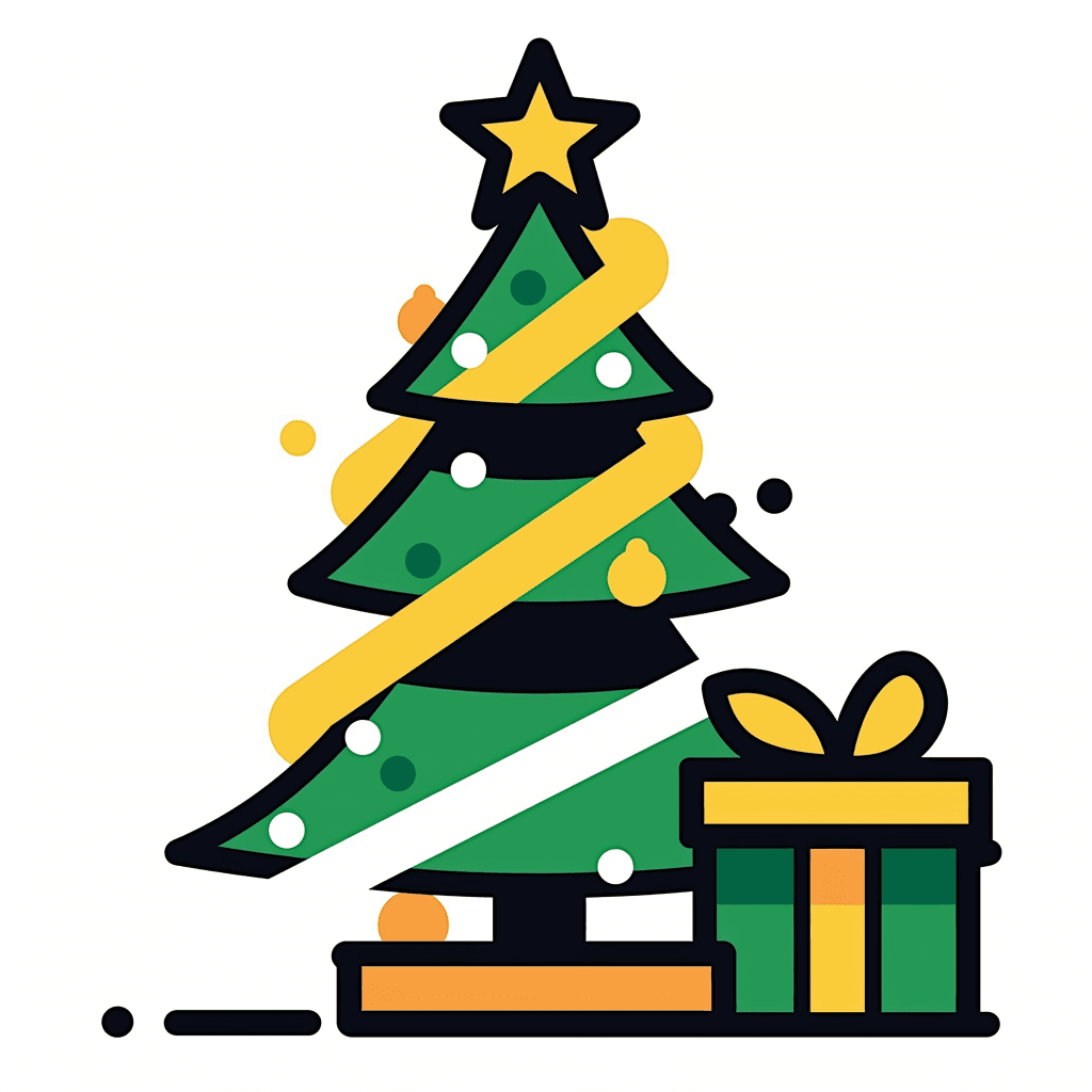 Christmas Tree Series original repeating artwork