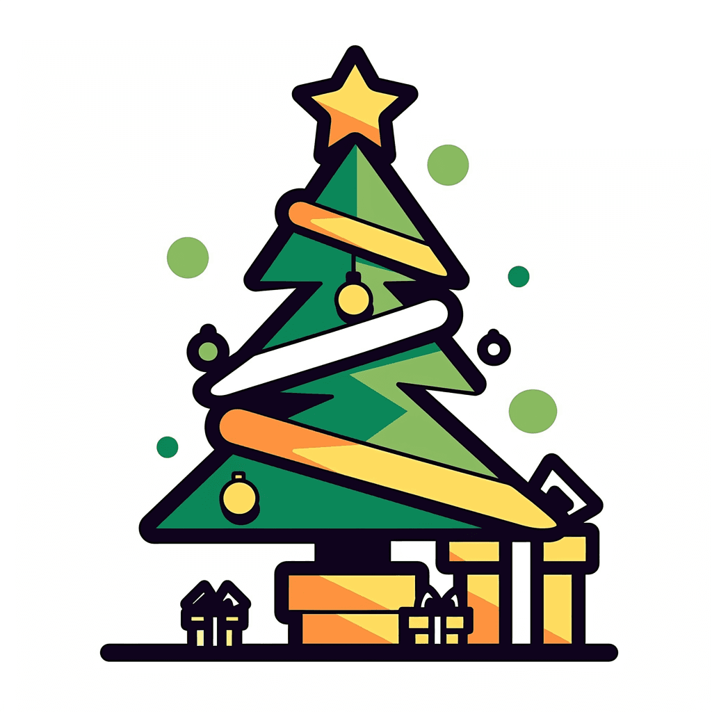 Christmas Tree Slide original repeating artwork