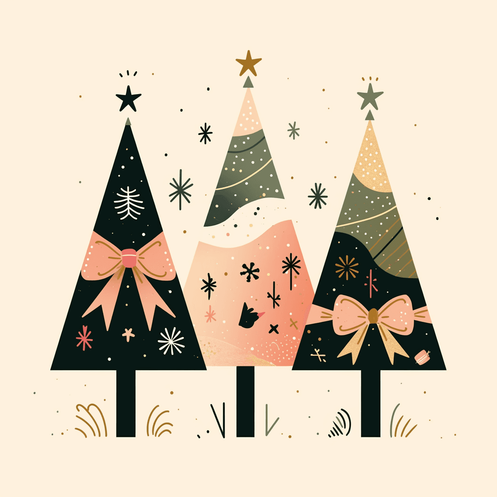 Christmas Tree Avenue original repeating artwork