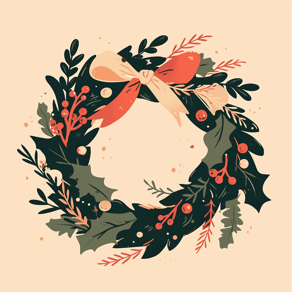 Christmas Wreath 038 original repeating artwork