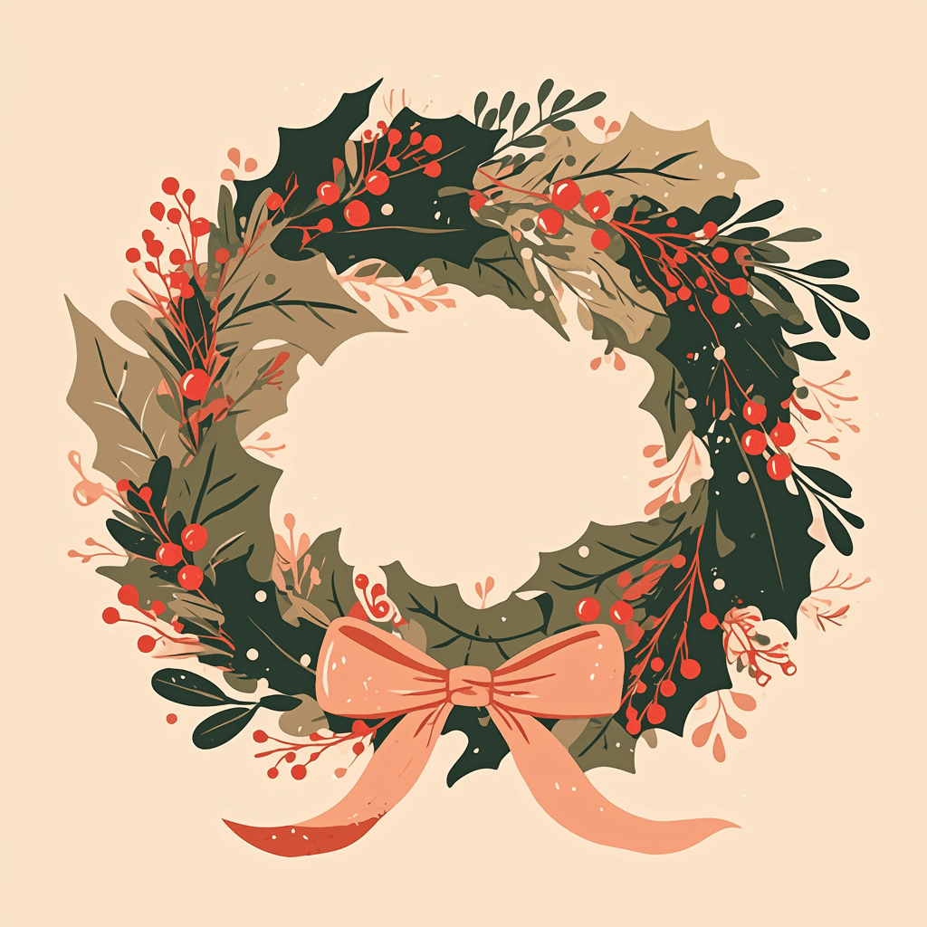 Christmas Wreath 065 original repeating artwork