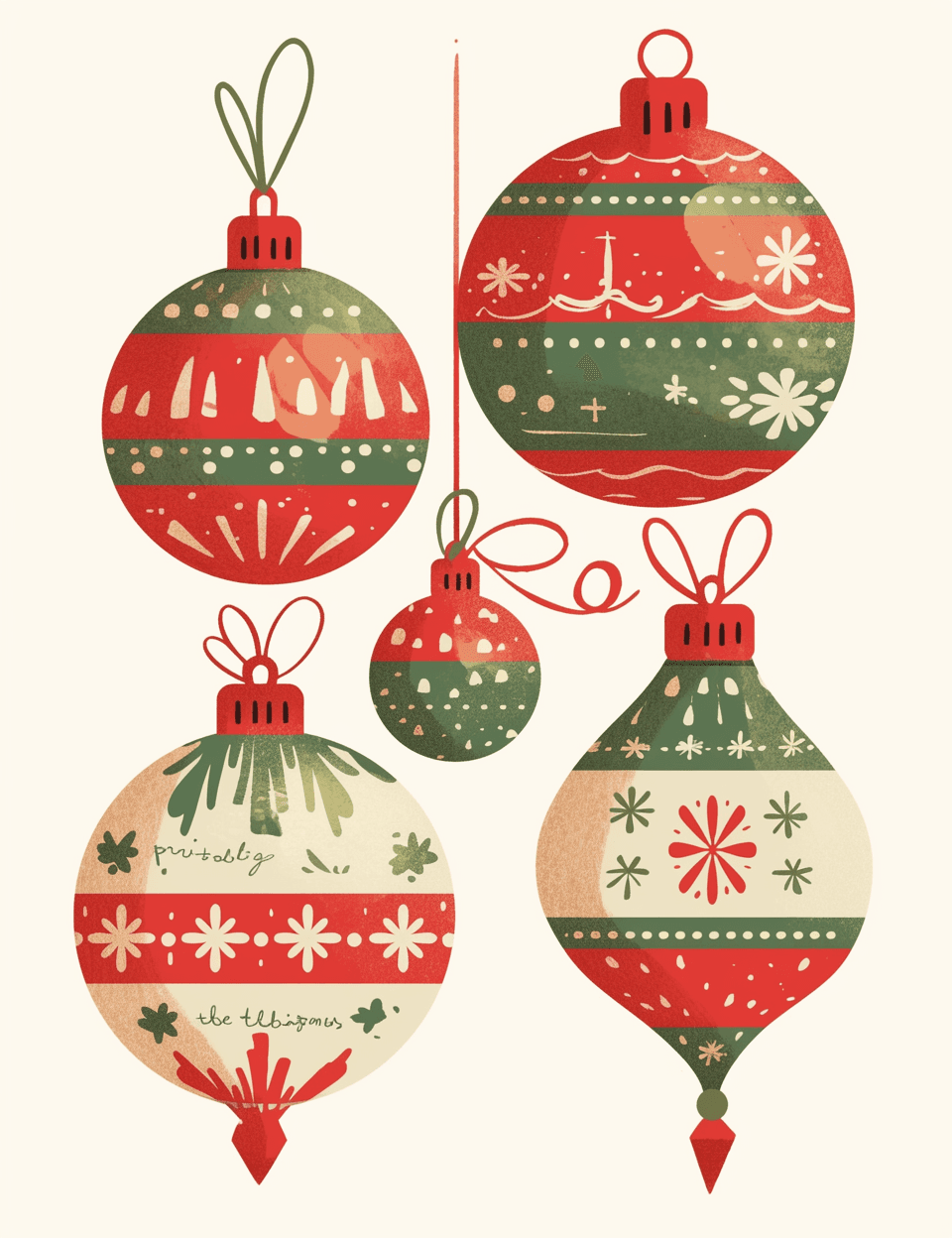 Christmas Ball Prism original repeating artwork