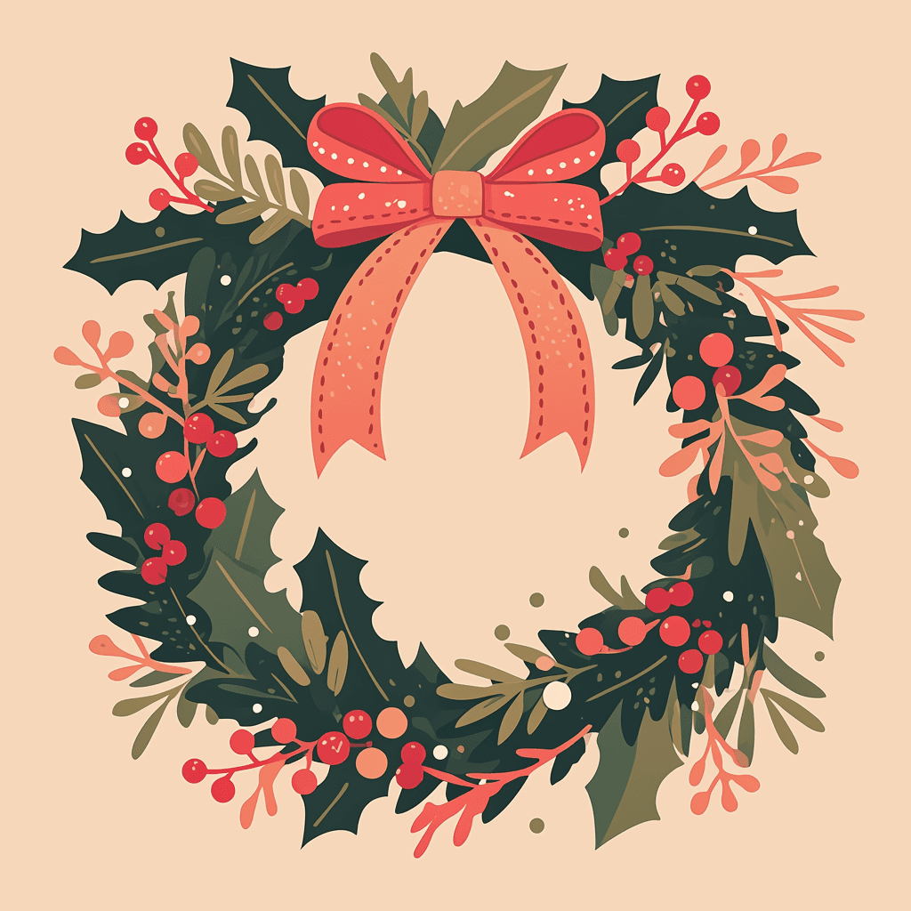 Christmas Wreath 117 original repeating artwork