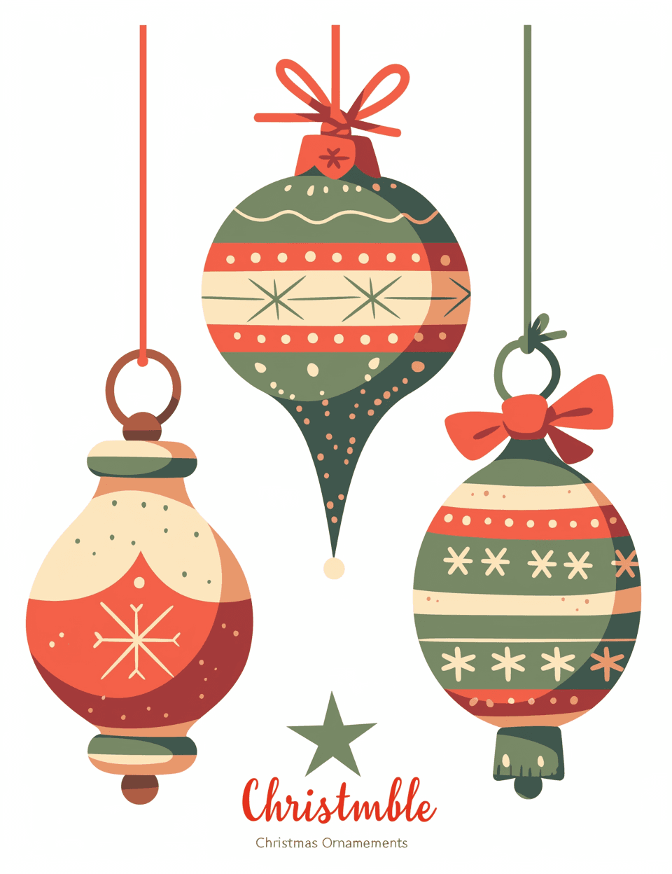 Christmas Ball Coast original repeating artwork