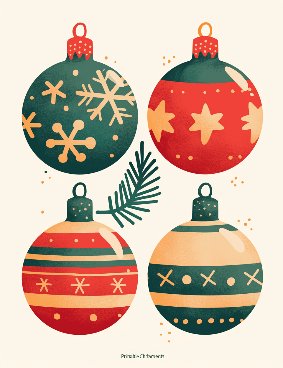 Christmas Ball Picnic original repeating artwork