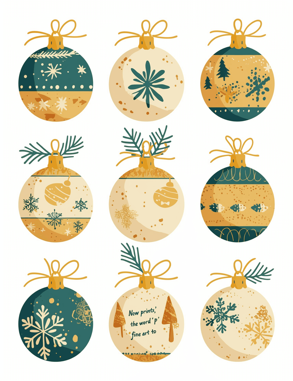 Christmas Ball Tint original repeating artwork