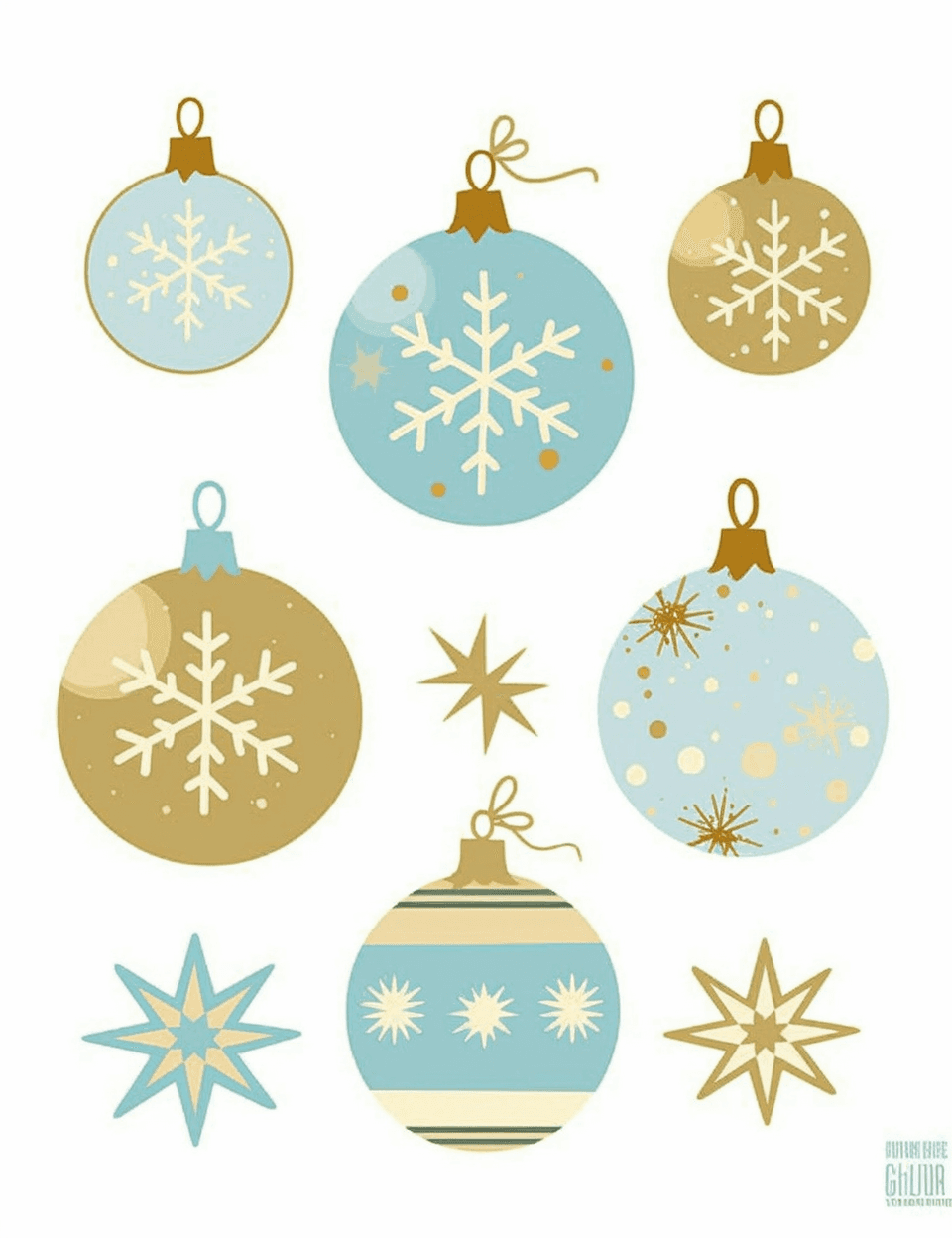 Christmas Ball Bop original repeating artwork