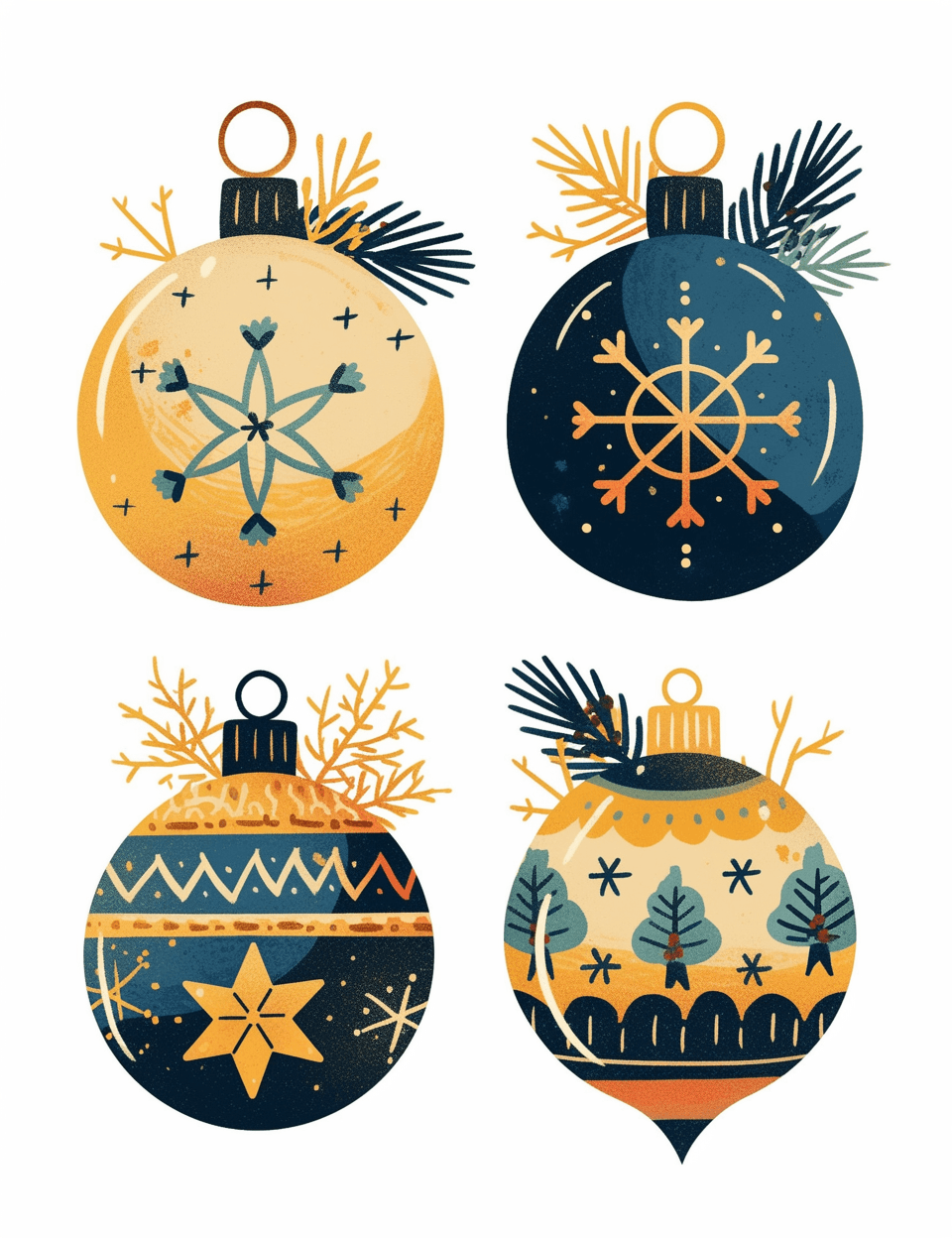 Christmas Ball Twilight original repeating artwork