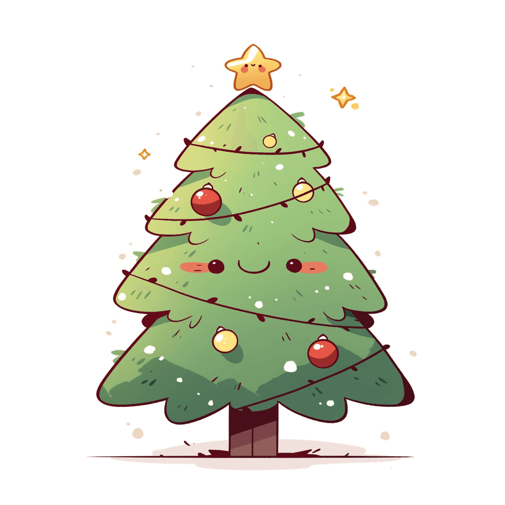 Christmas Tree Tribe original repeating artwork