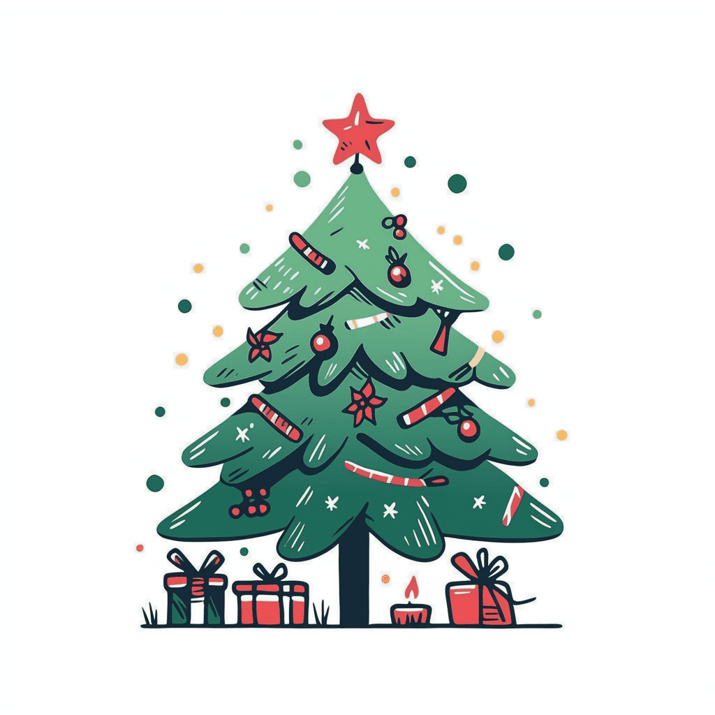 Christmas Tree Point original repeating artwork
