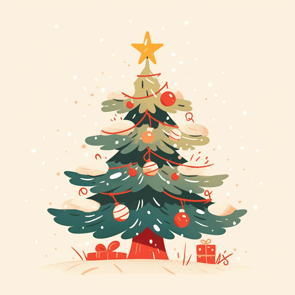 Christmas Tree North original repeating artwork