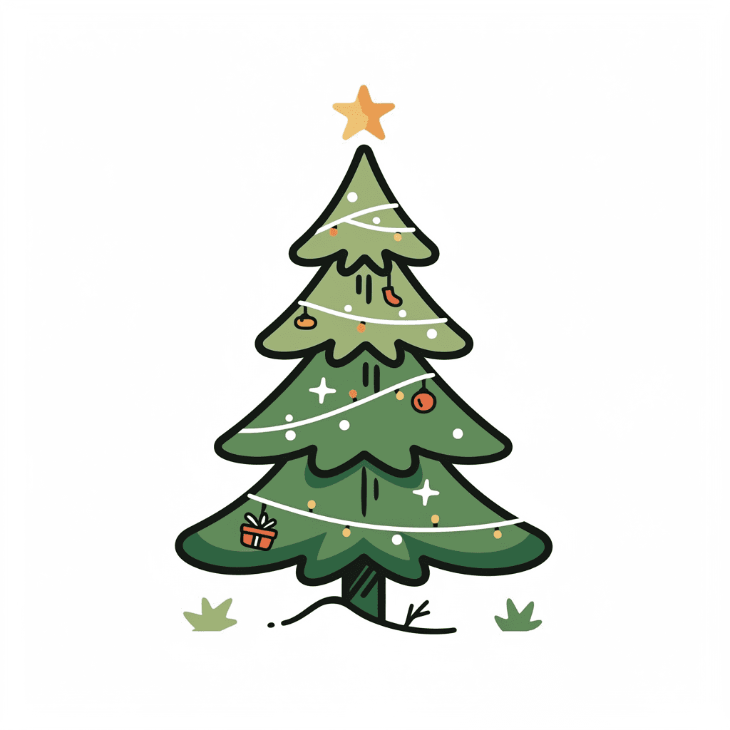 Christmas Tree Track original repeating artwork