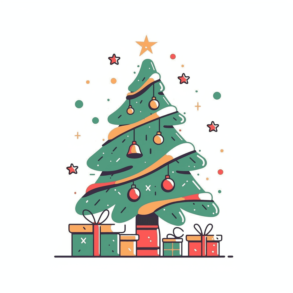 Christmas Tree Sprint original repeating artwork