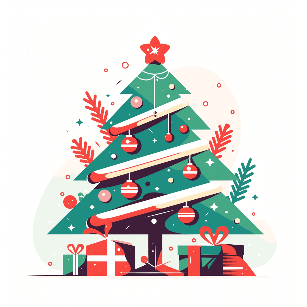 Christmas Tree Zoom original repeating artwork