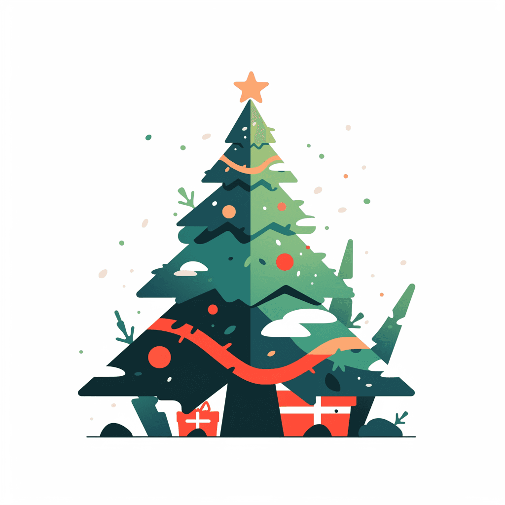 Christmas Tree Grow original repeating artwork