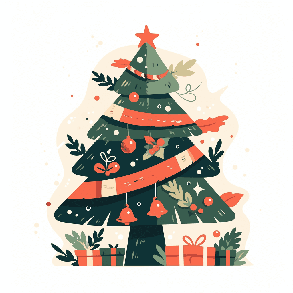 Christmas Tree Gang original repeating artwork