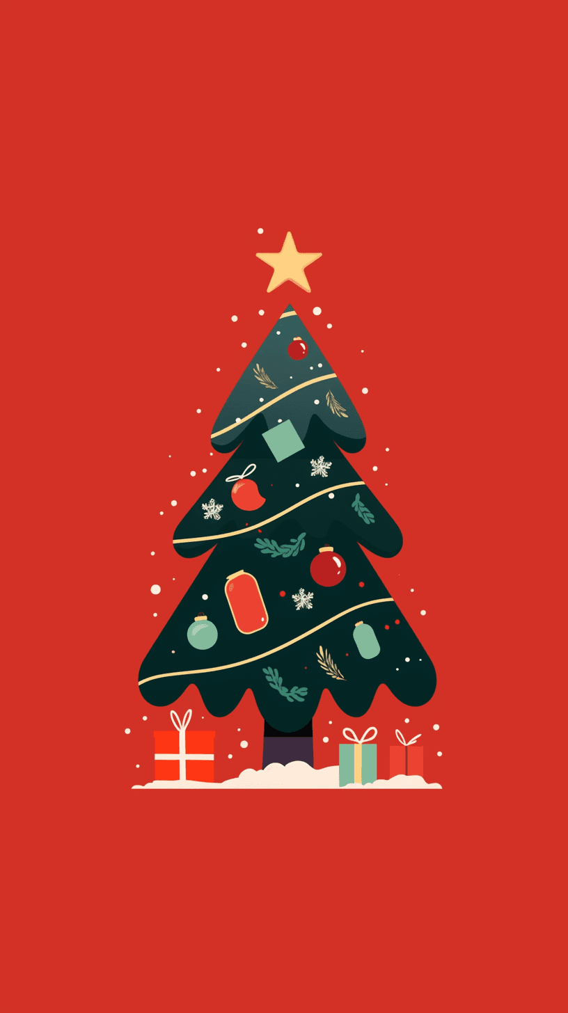 Christmas Tree Path original repeating artwork