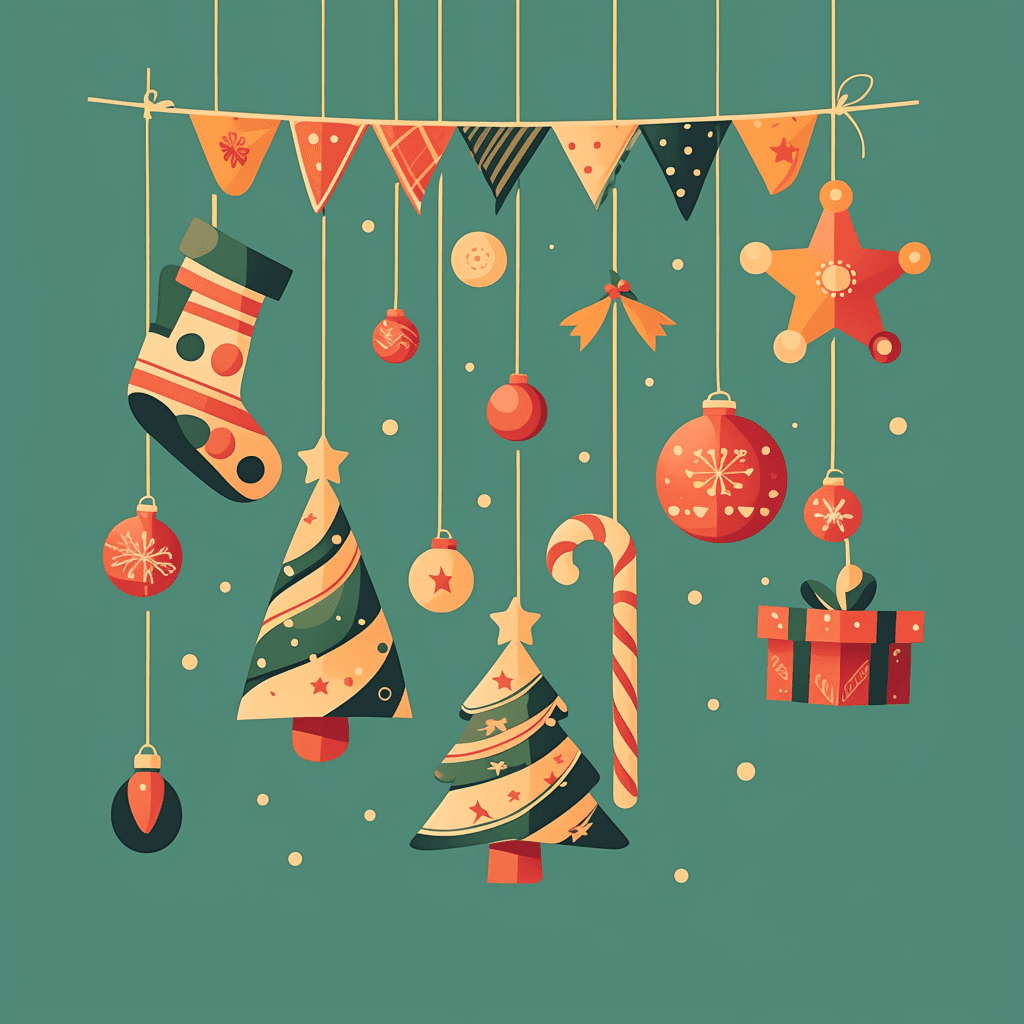 Christmas Tree Bloom original repeating artwork
