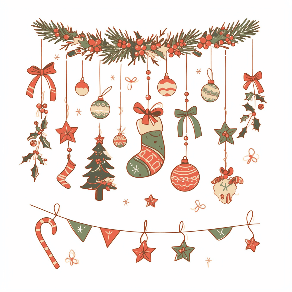 Christmas Picnic original repeating artwork