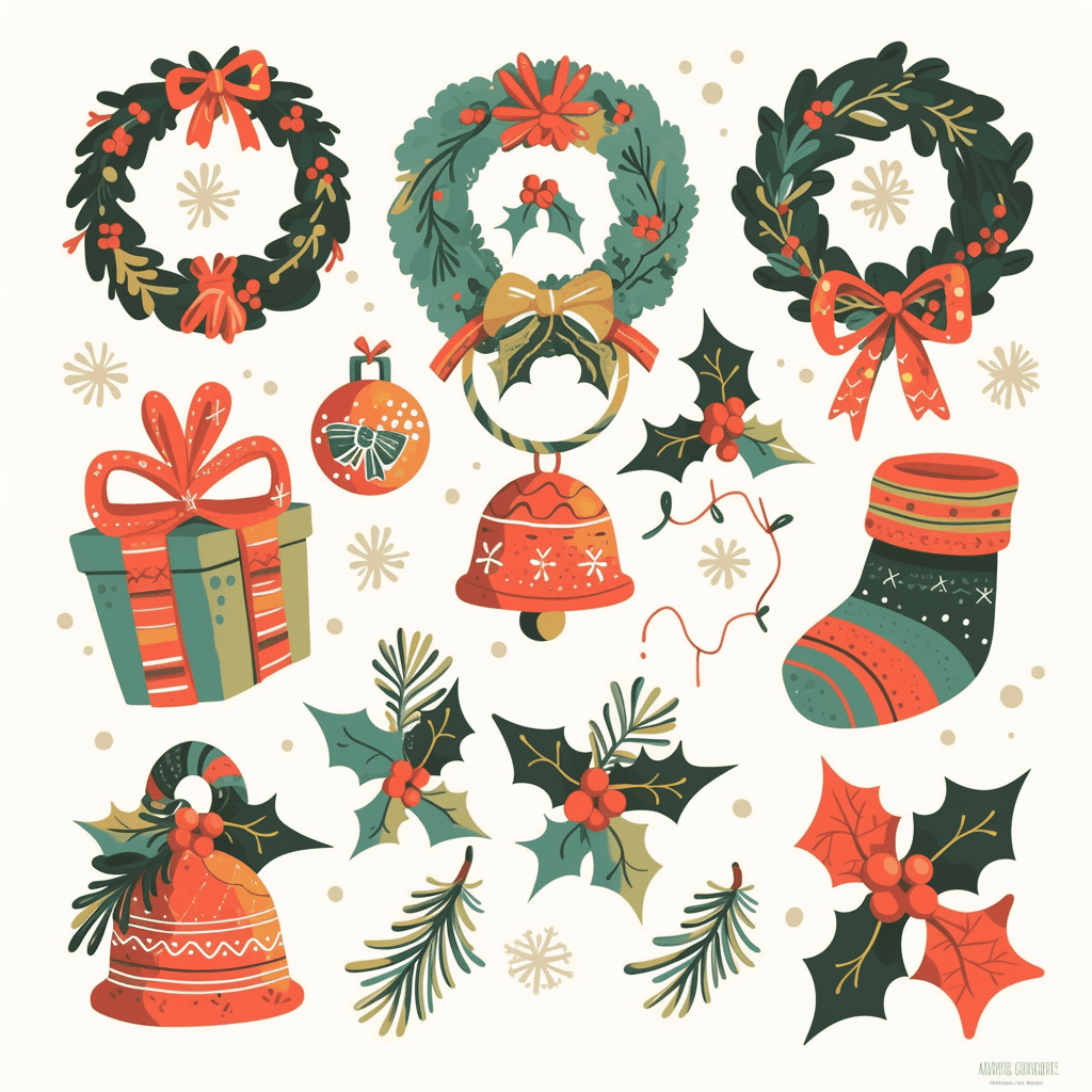 Christmas Loop original repeating artwork