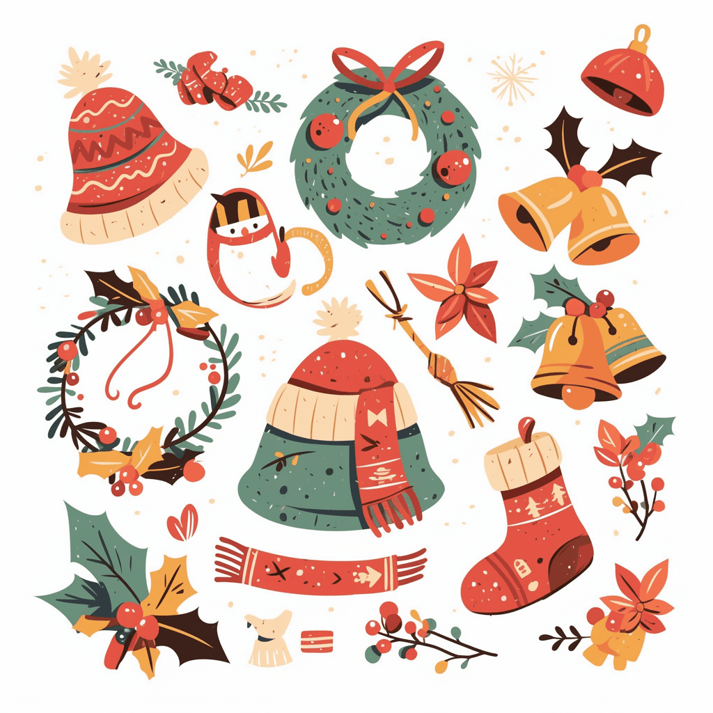 Christmas Zip original repeating artwork
