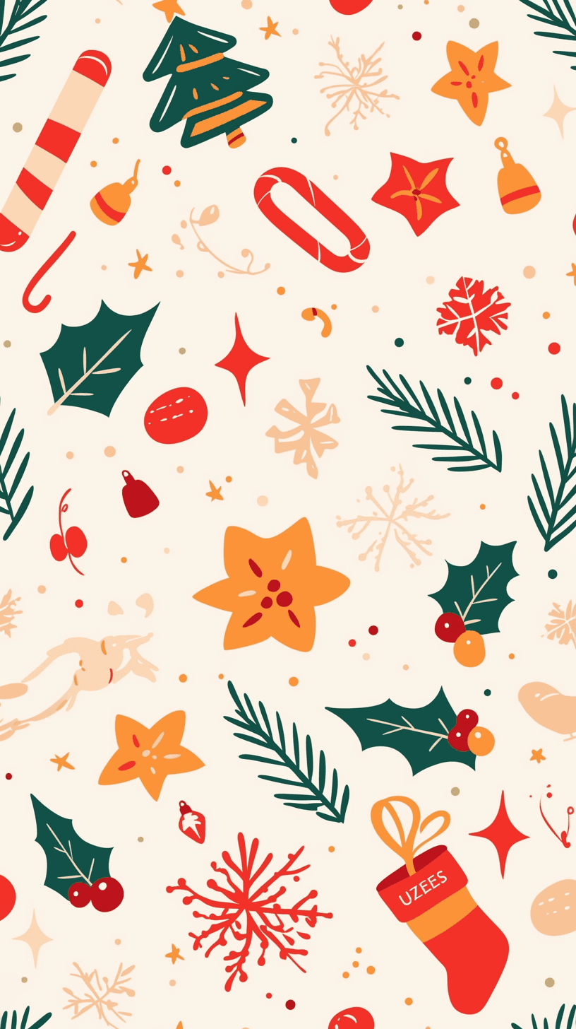 Christmas Snowflake Dash original repeating artwork