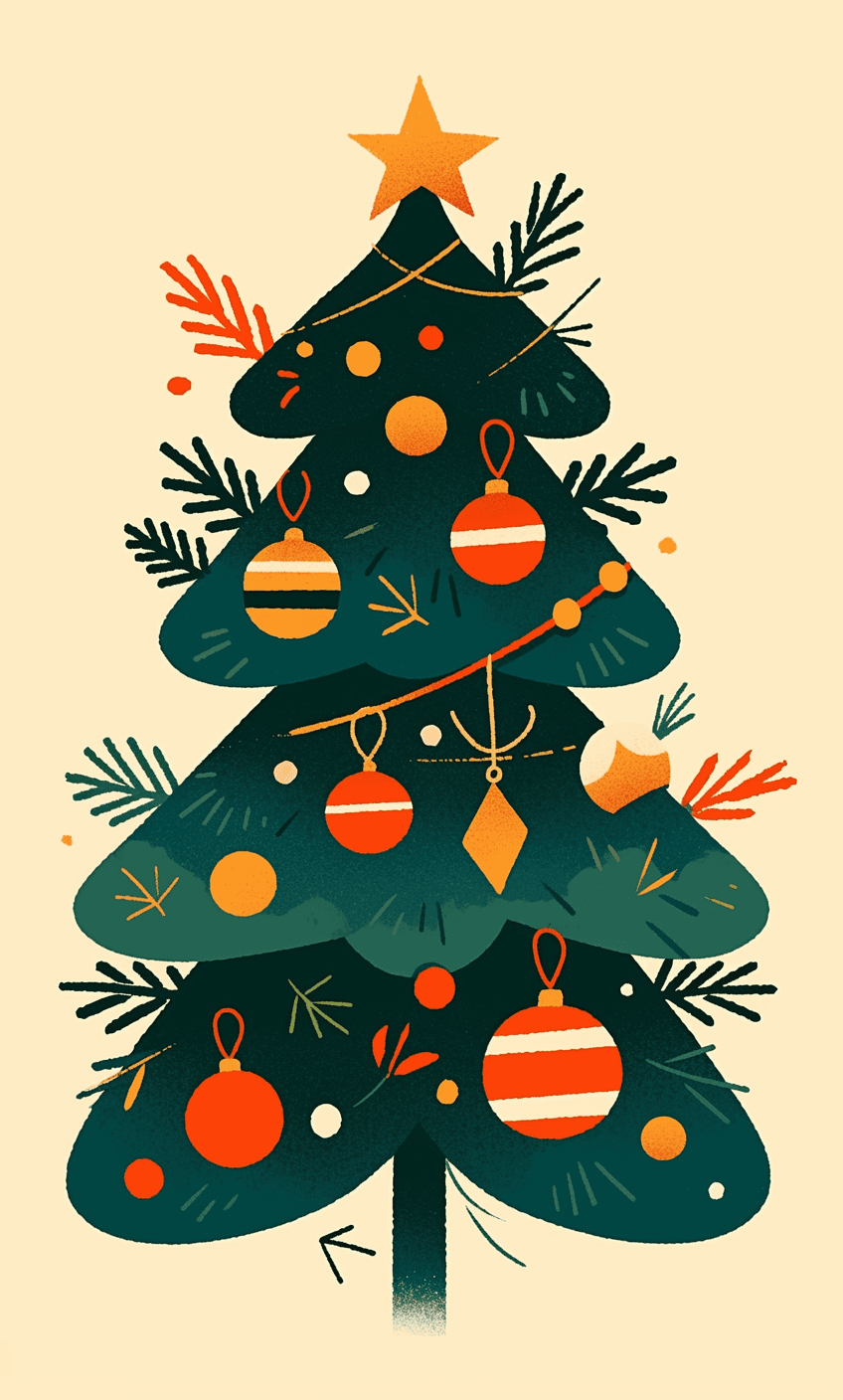 Christmas Tree 002 original repeating artwork