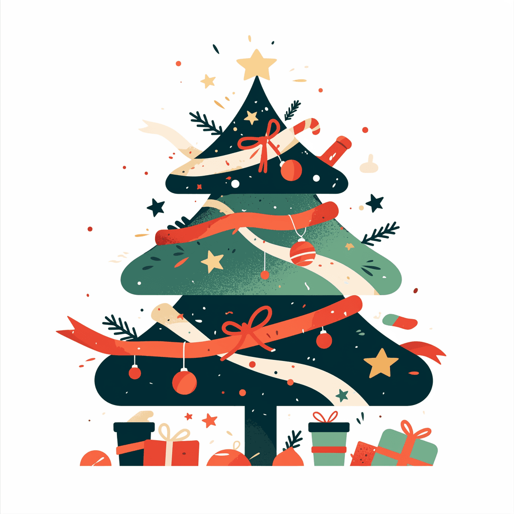 Christmas Tree Pals original repeating artwork
