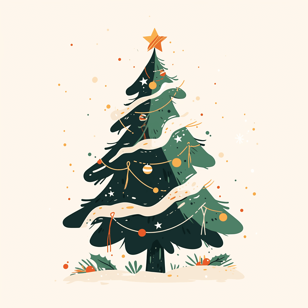 Christmas Tree Coast original repeating artwork