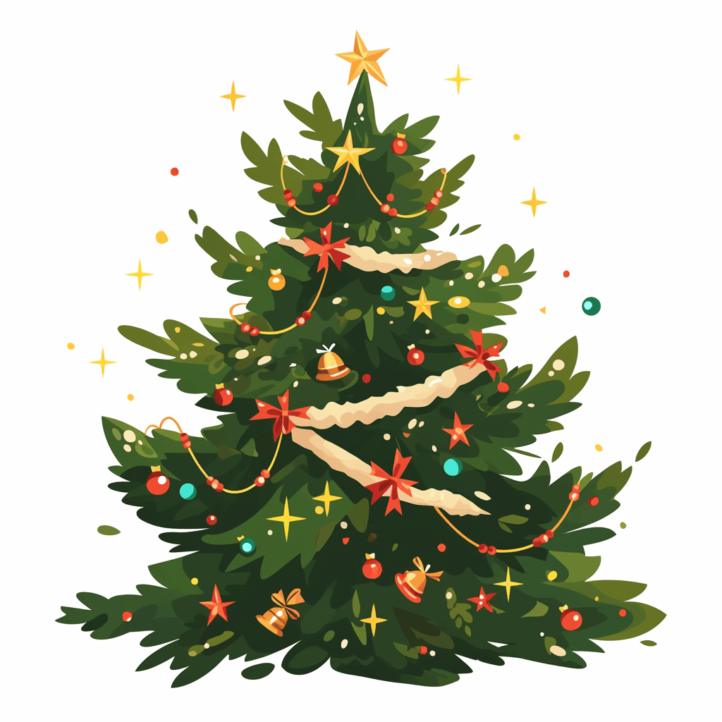 Christmas Tree Flip original repeating artwork