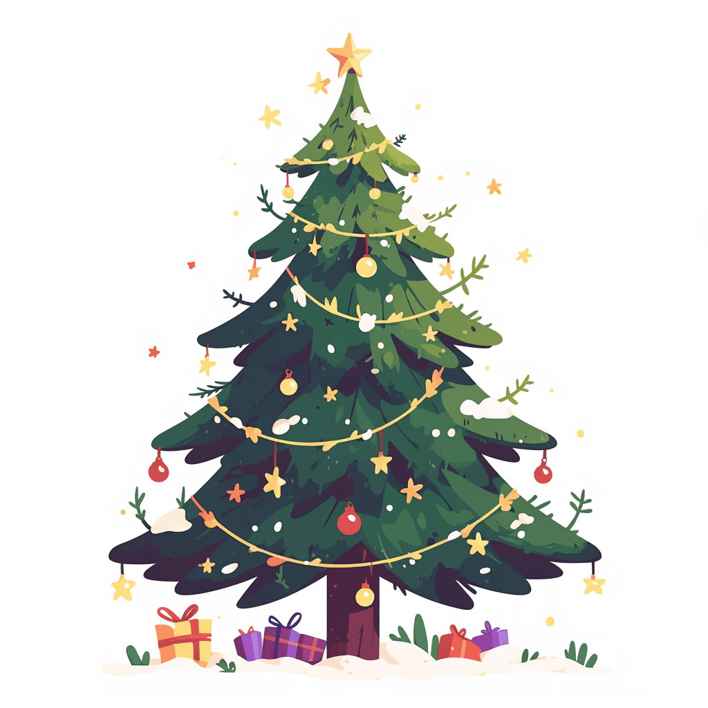 Christmas Tree Loop original repeating artwork