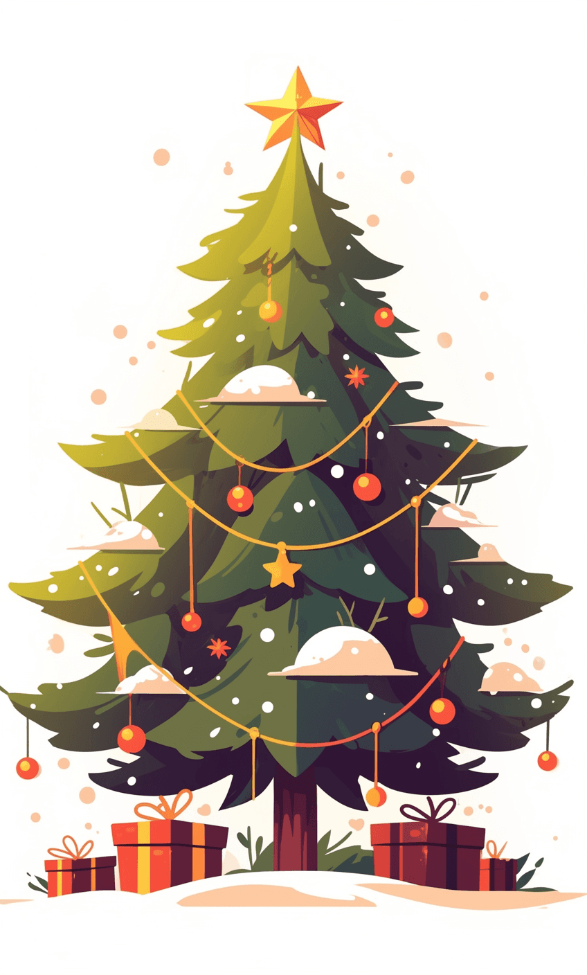 Christmas Tree Gleam original repeating artwork