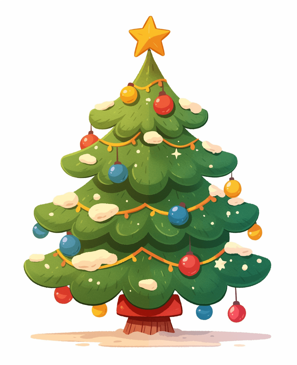 Christmas Tree Kick original repeating artwork