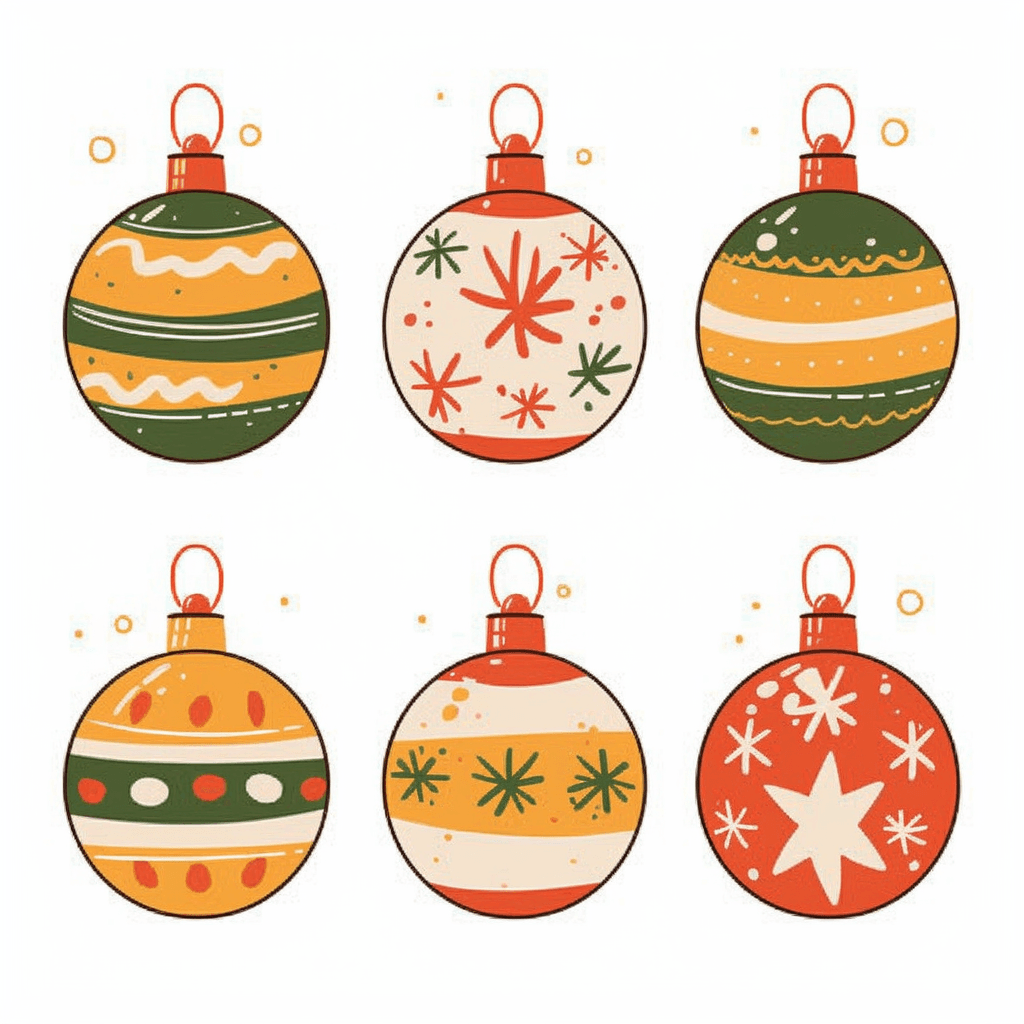 Christmas Ball Street original repeating artwork