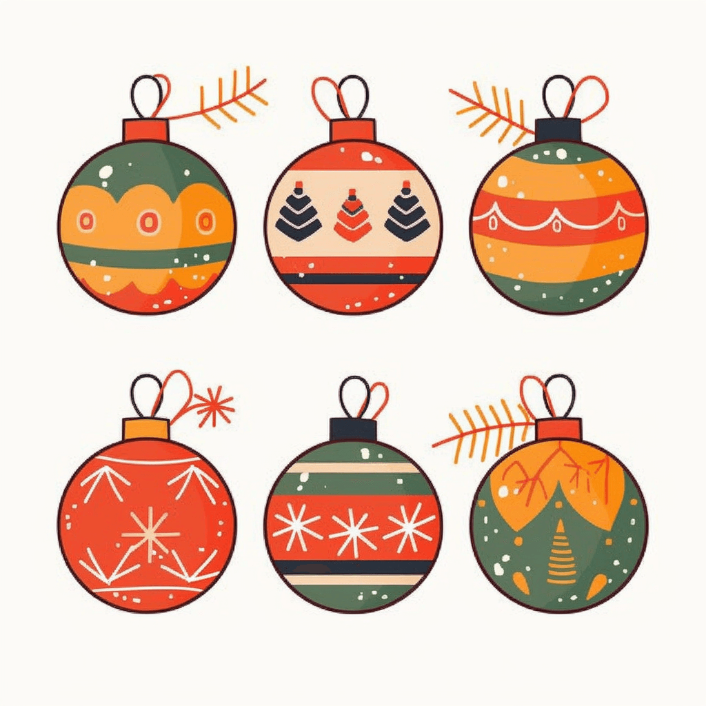 Christmas Ball Rest original repeating artwork