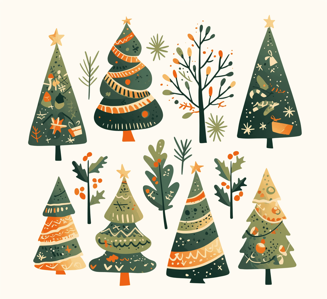 Christmas Tree 180 original repeating artwork