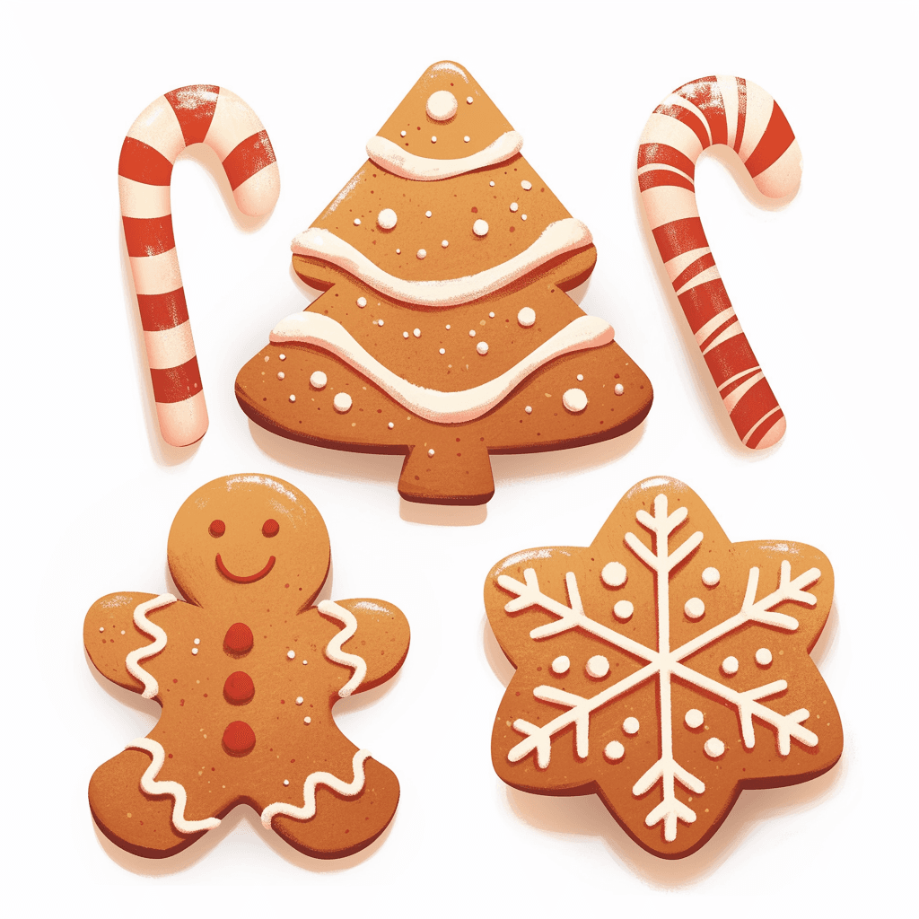 Christmas Gingerbread Pals original repeating artwork