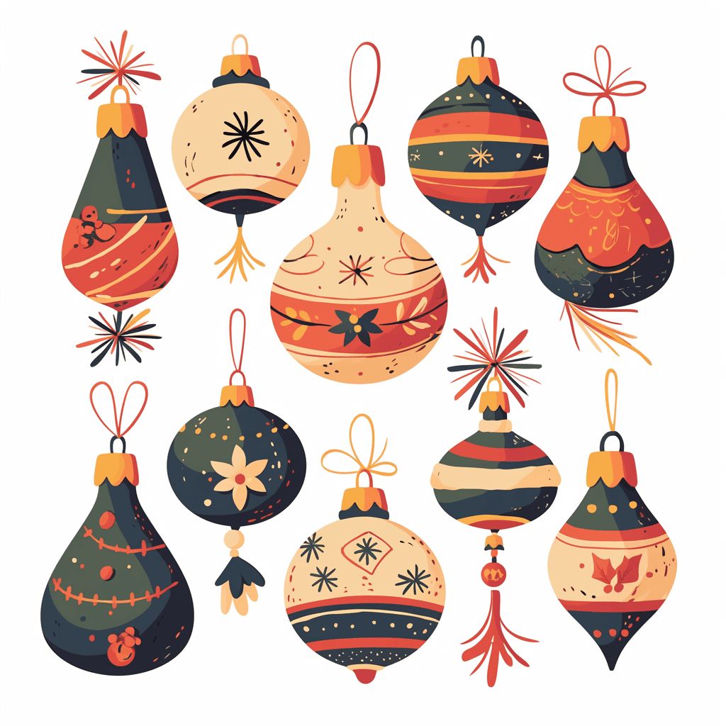 Christmas Ball Glide original repeating artwork