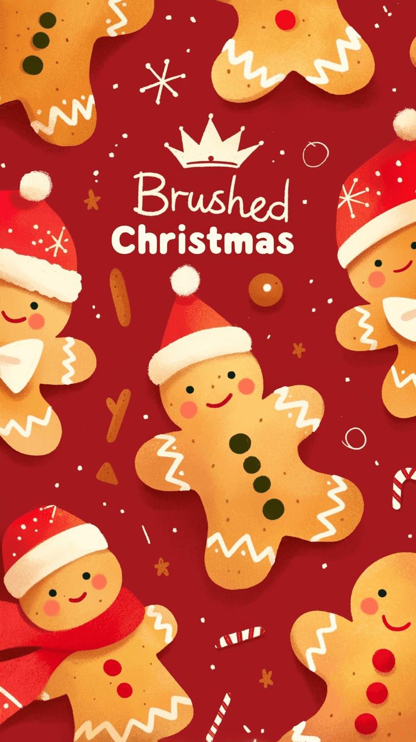 Christmas Gingerbread Carnival original repeating artwork