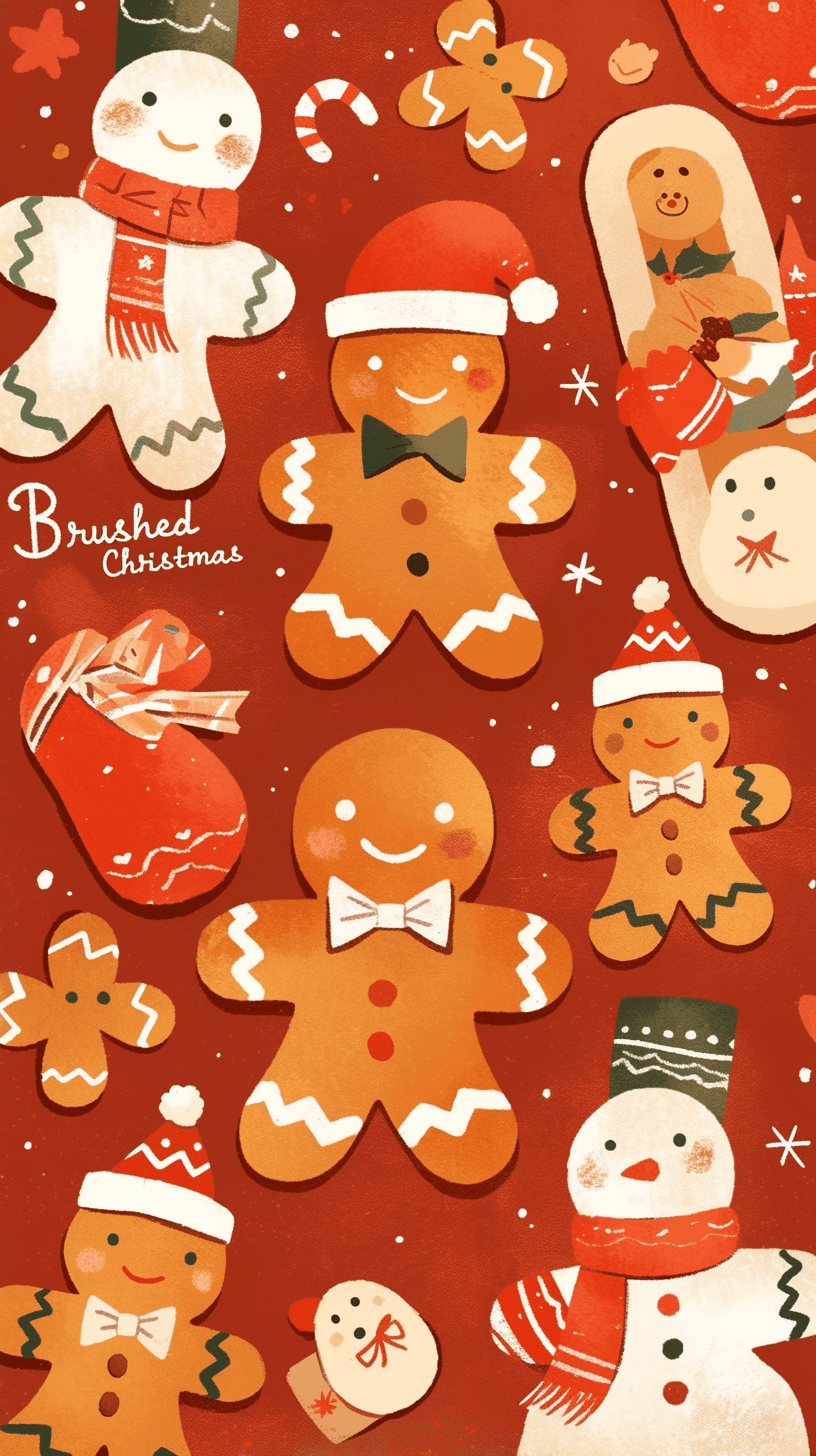 Christmas Gingerbread original repeating artwork