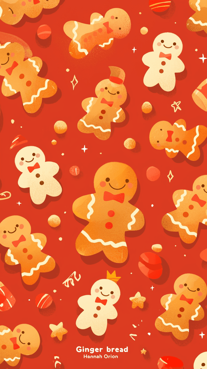 Christmas Gingerbread Session original repeating artwork
