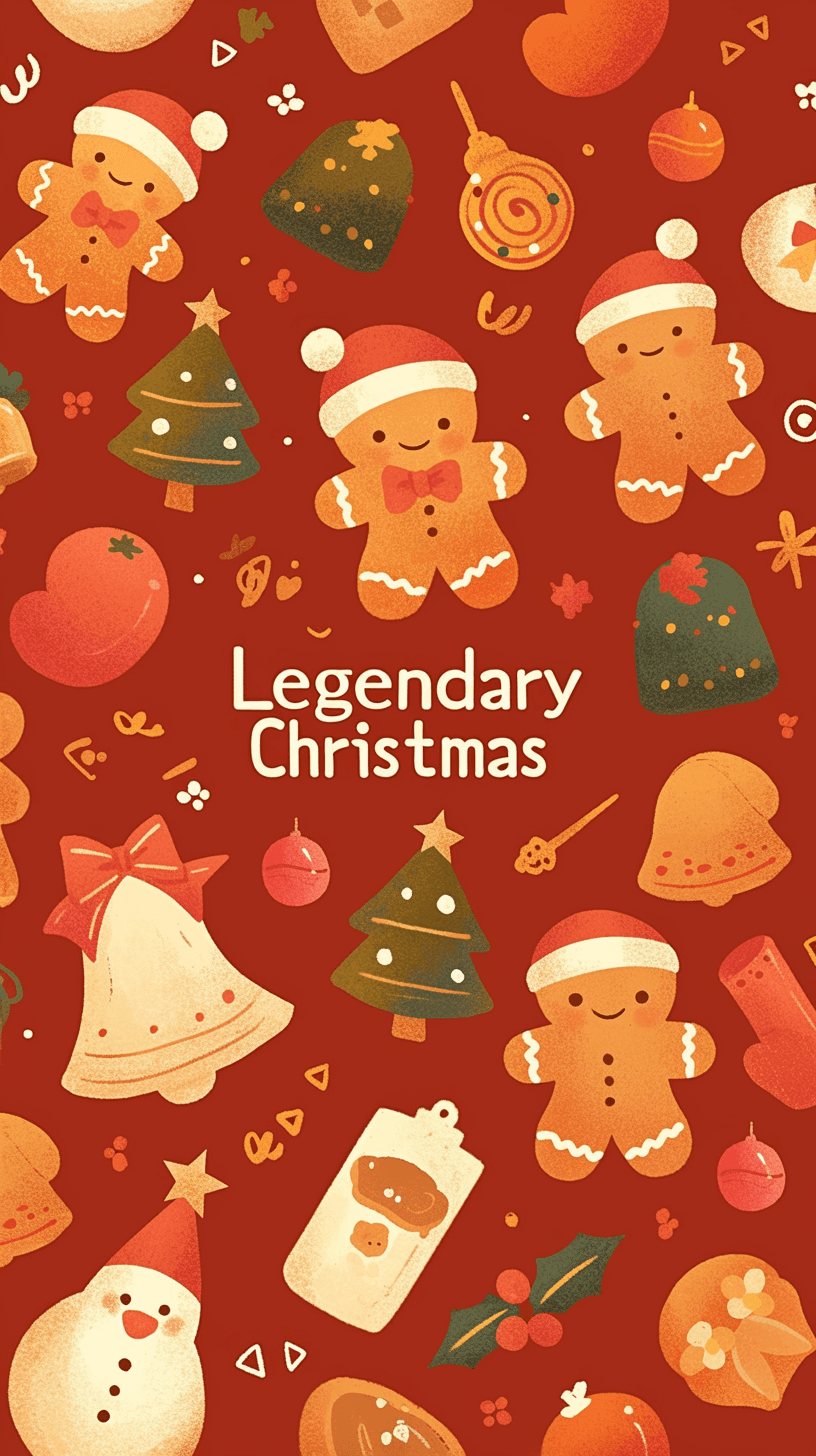 Christmas Gingerbread Tribe original repeating artwork