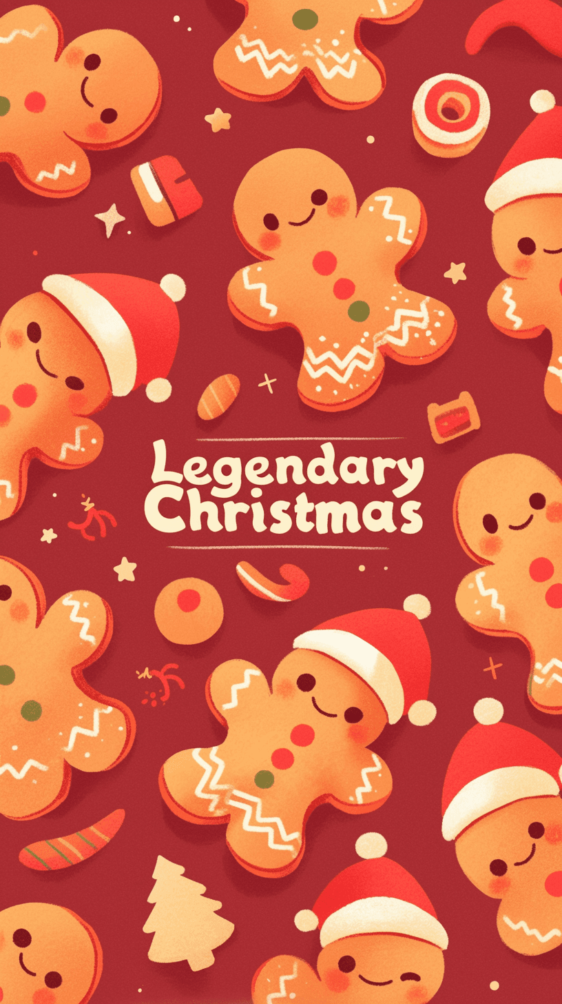 Christmas Gingerbread Tune original repeating artwork