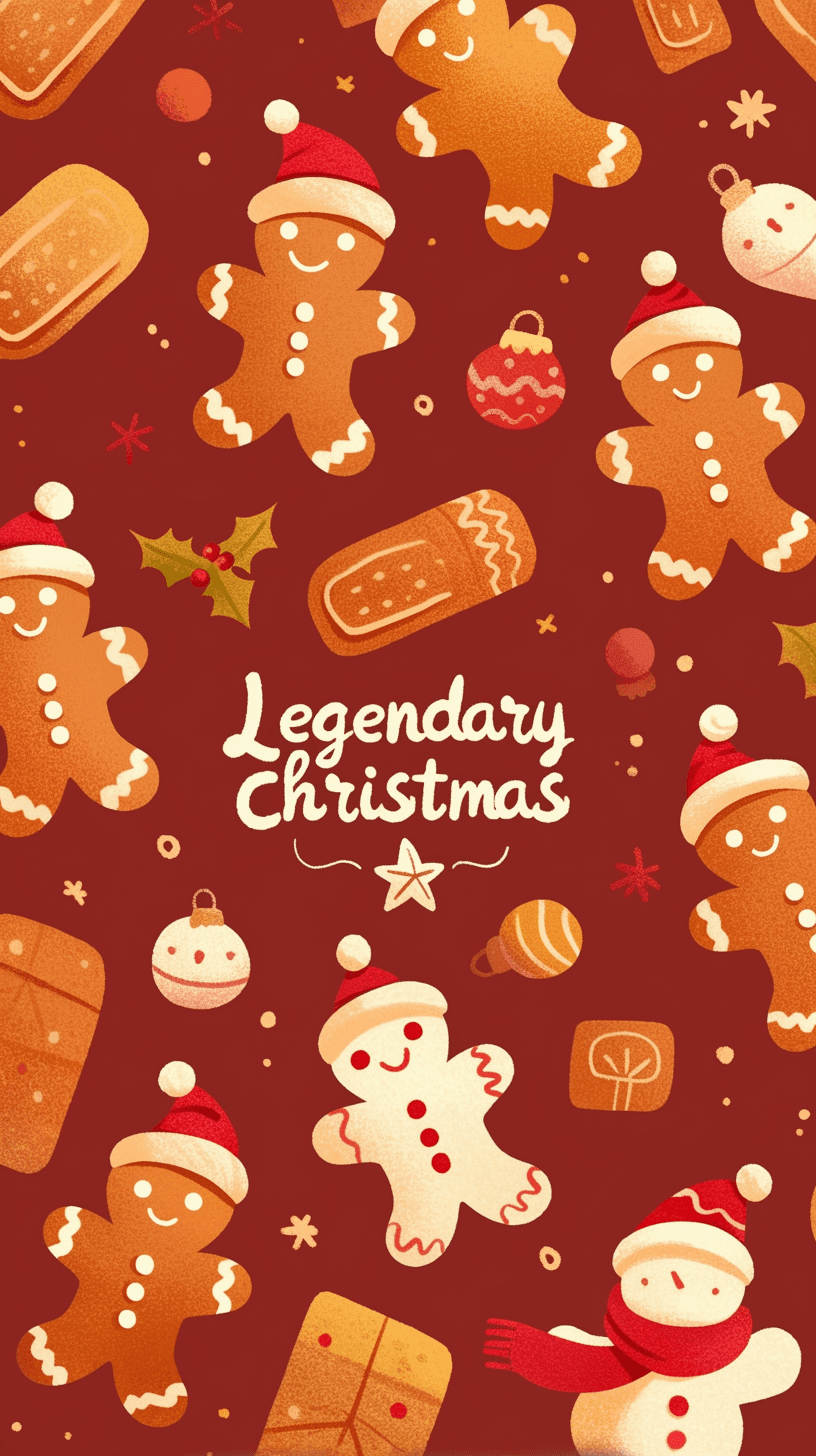Christmas Gingerbread Sprint original repeating artwork