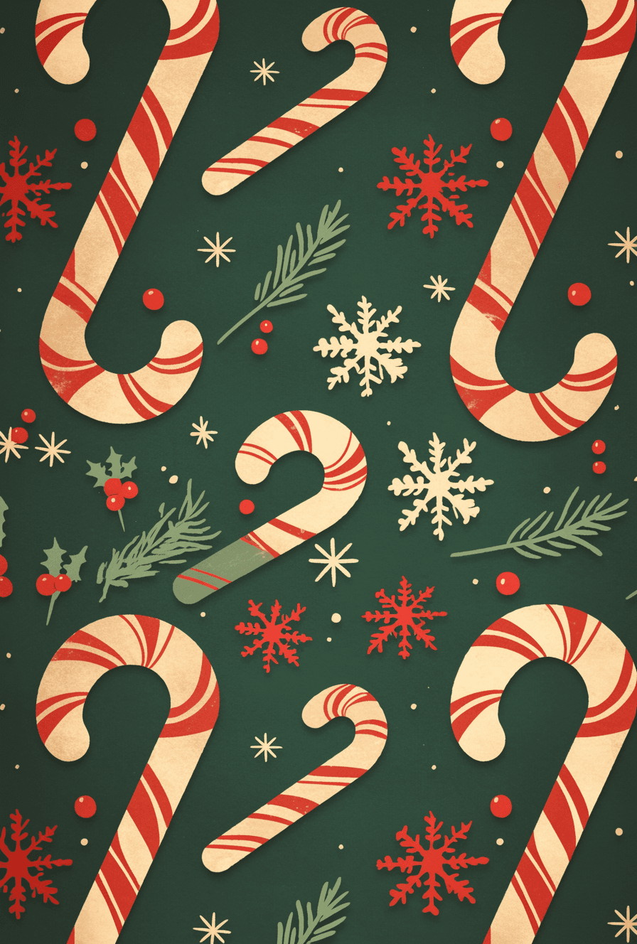 Christmas Candy Buzz original repeating artwork