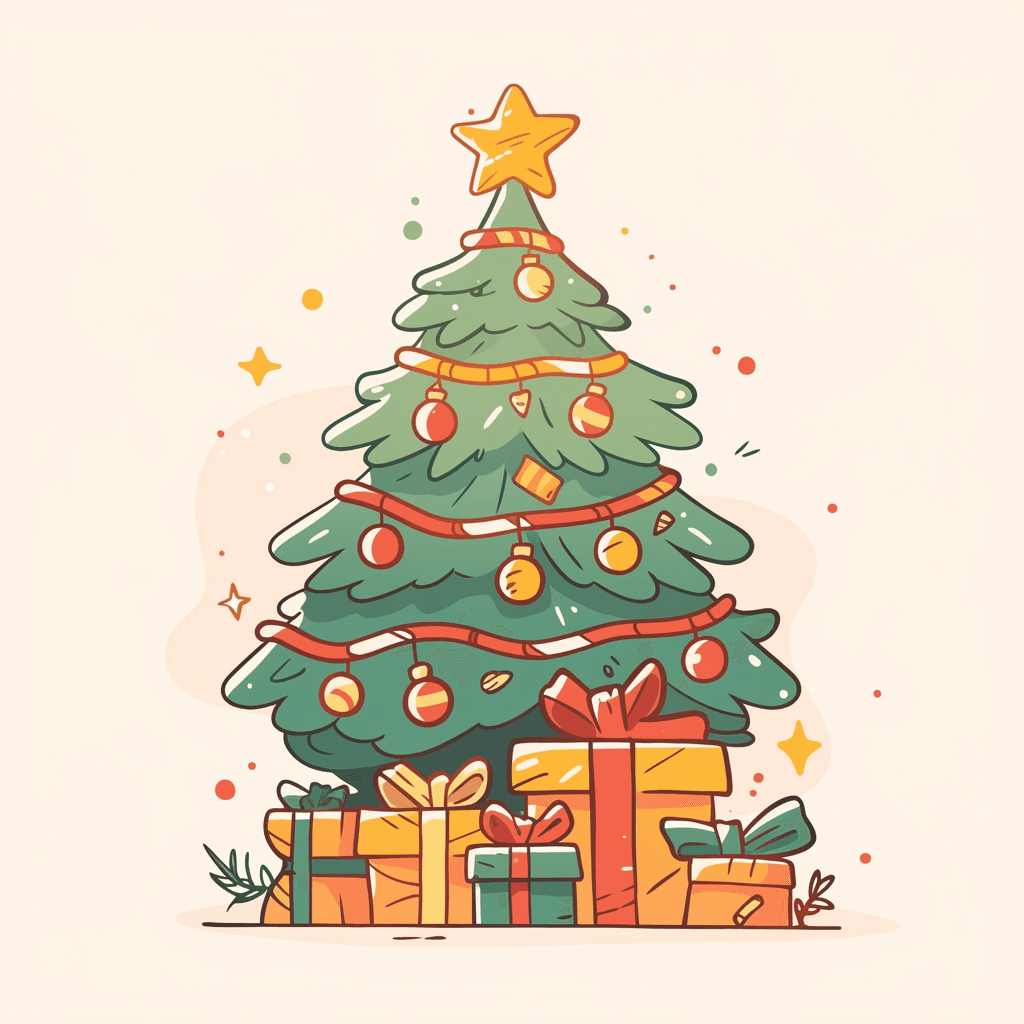 Christmas Tree Midnight original repeating artwork